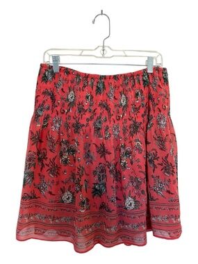 Max Studio Floral Mini Skirt Size M Boho Cottagecore Flowy Elastic Waist Y2K